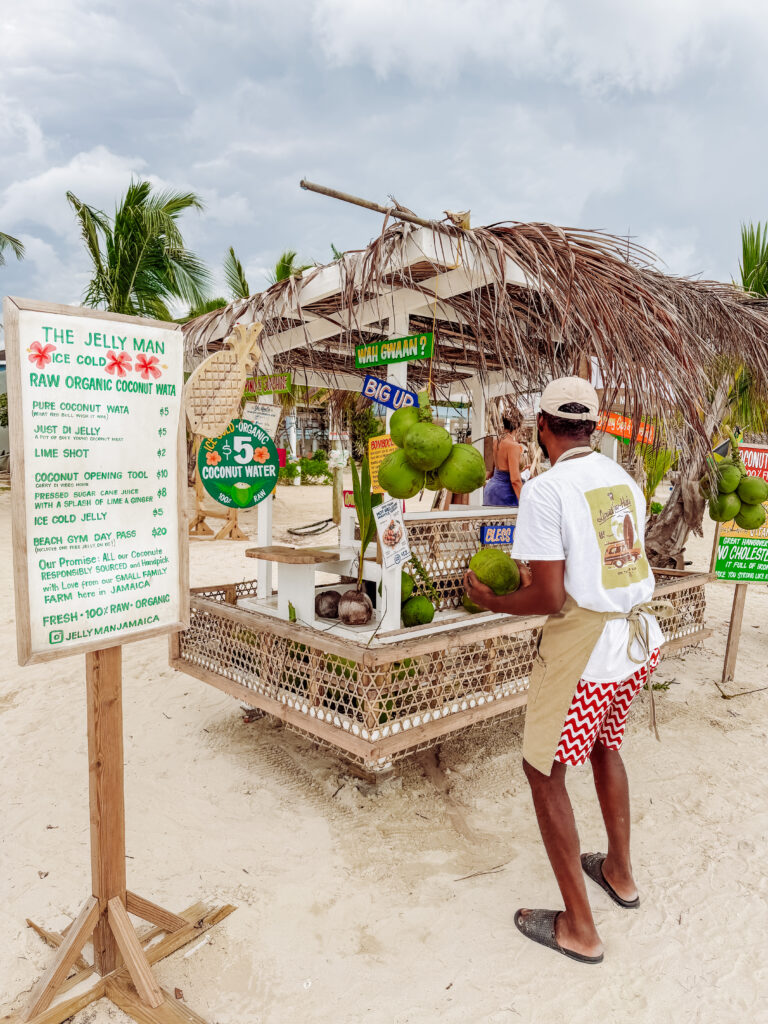buy coconuts on the beach at negril