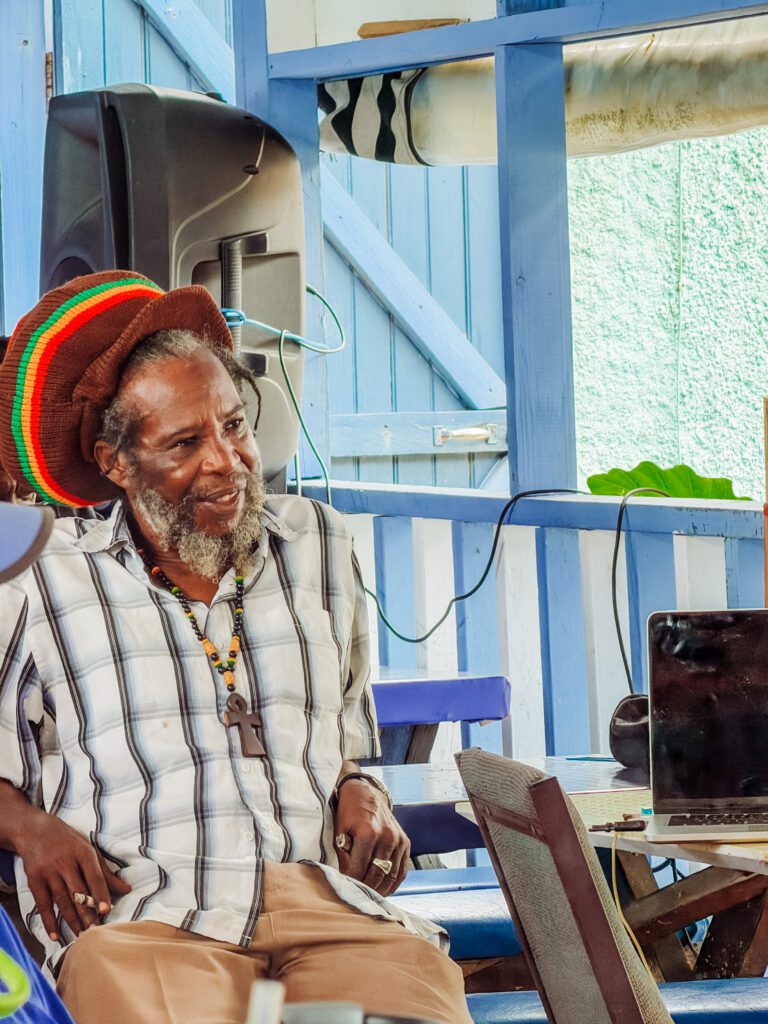 listening to live music in the boat bar on negril beach jamaica