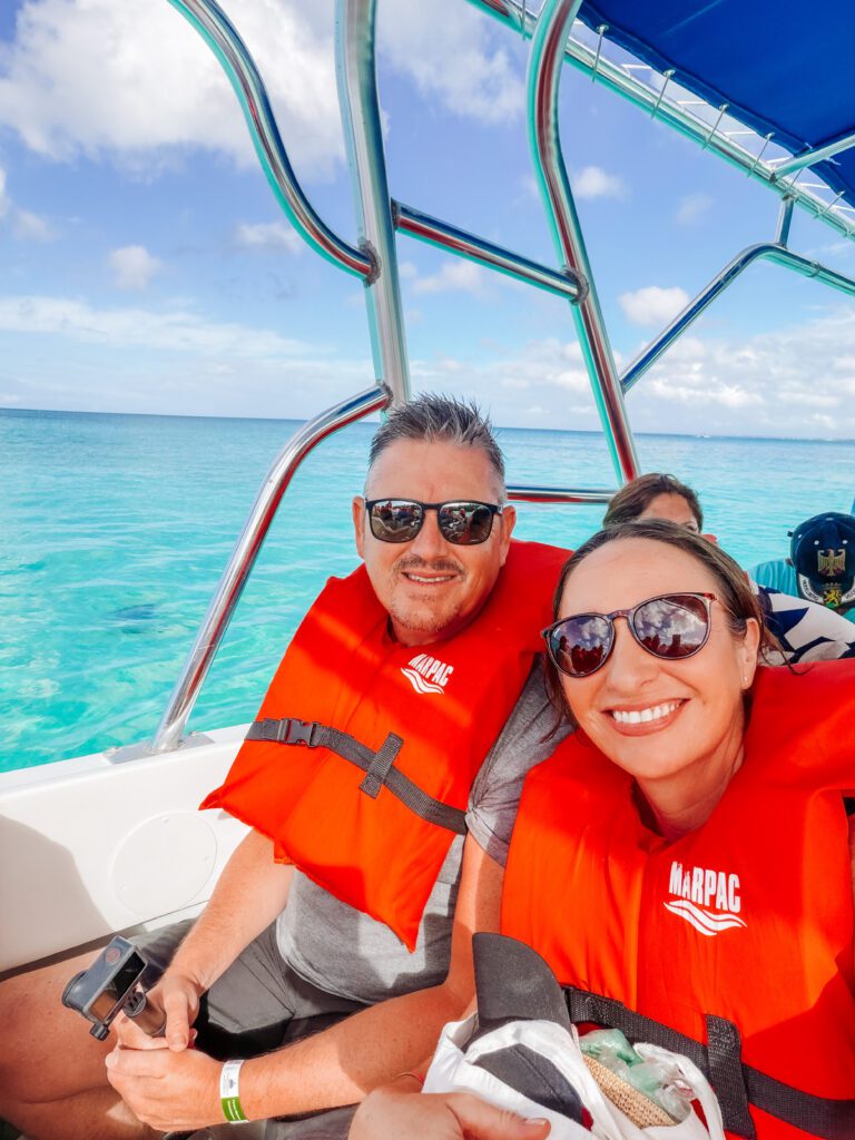 on the boat to saona island