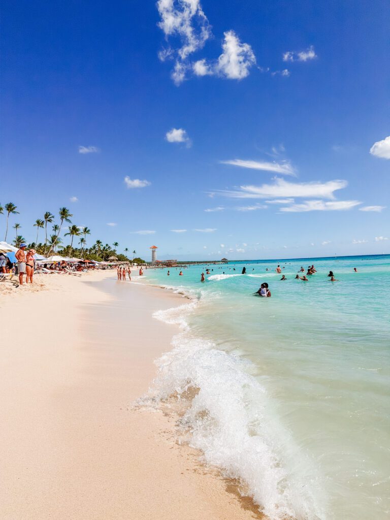the clearest water at dominicus beach, bayahibe, dominican republic