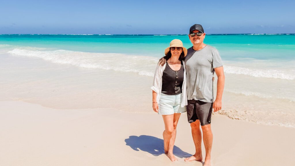 kelly and mike on punta cana beach