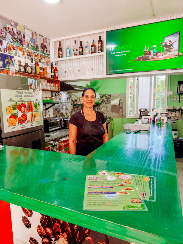this lovely lady cooks up the best meals in punta cana