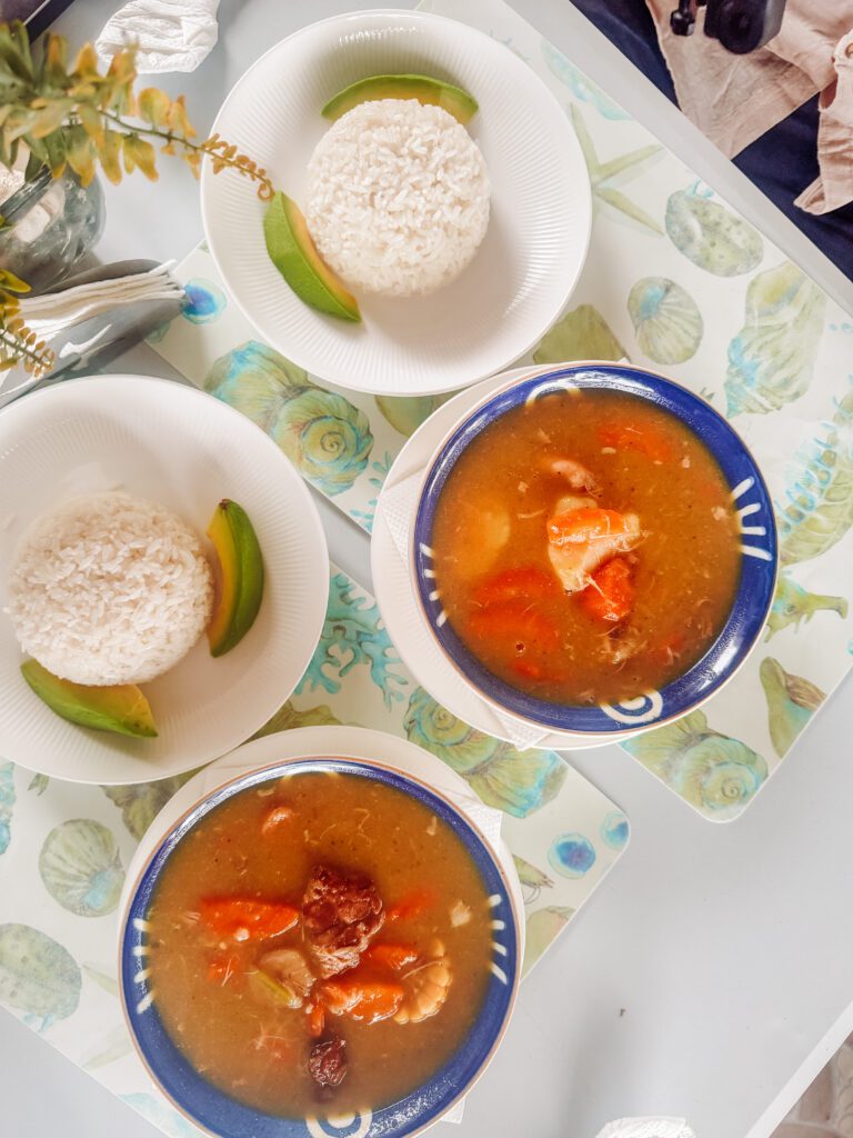 local domincan republic soup dish beach restauarnt bayahibe, dominican republic