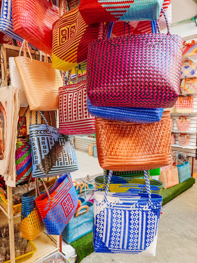 colourful souvenirs in mexico city market