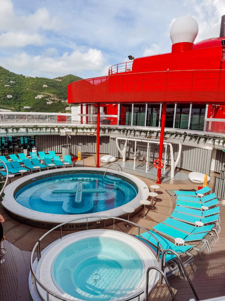 spa area on valiant lady virgin voyages