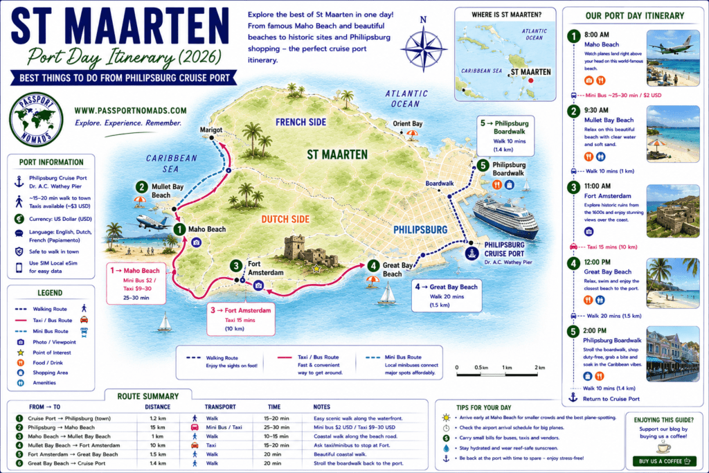map of st maarten itinerary