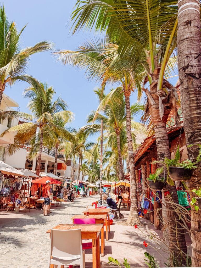 the streets of boho sayulita are gorgeous in mexico