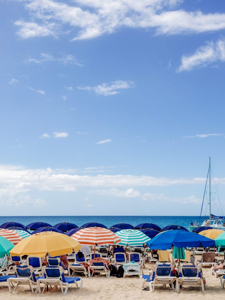 busy beachfront st maarten