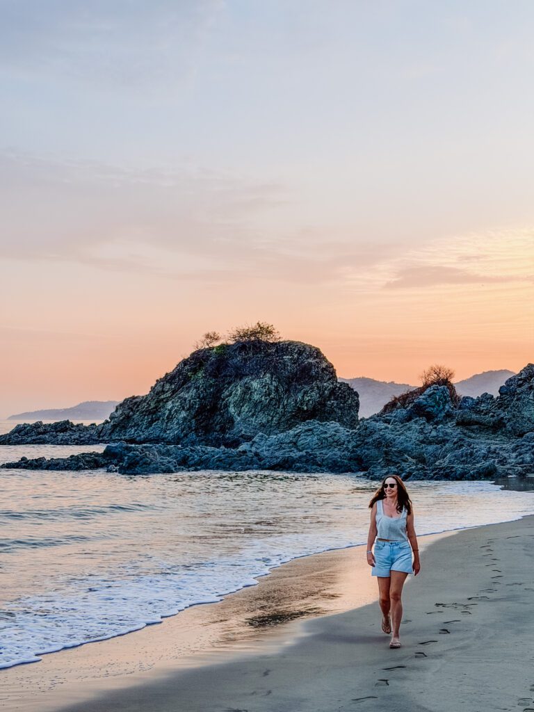 stunning sunsets over the beach at sayulita in the riviera nayarit mexico