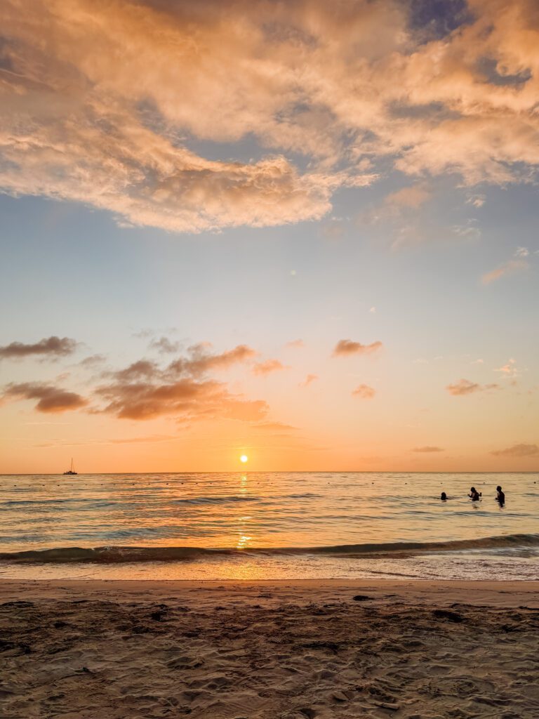 stunning sunsets at negril beach