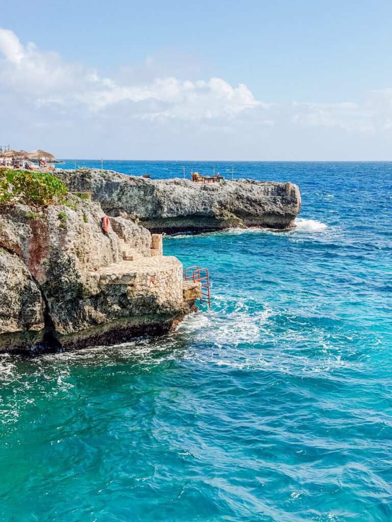 soaking up the views at the lodge restaurant, at tensing pen resort in negril