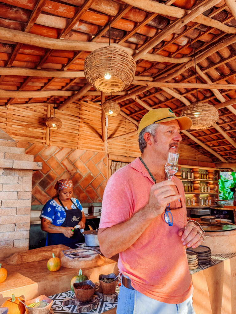learning about tequila and raicilla on an agave farm near sayulita