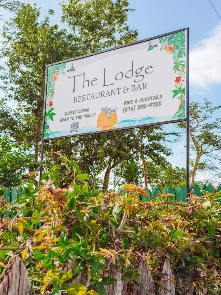the lodge restaurant sign negril