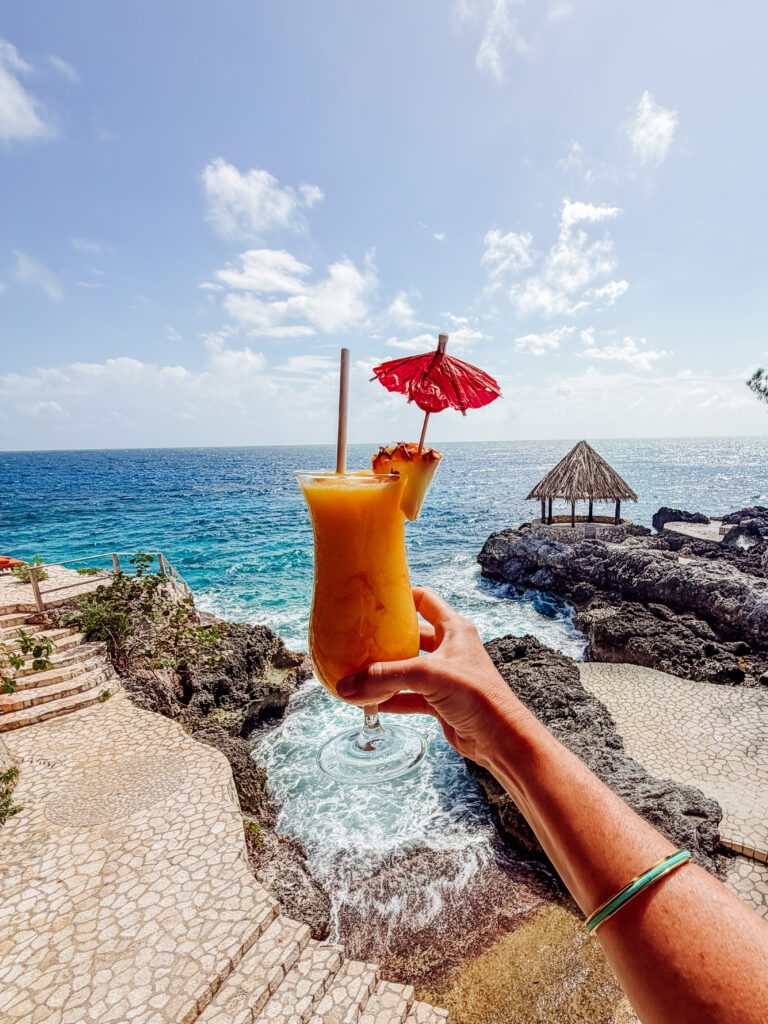 cocktails at the lodge restaurant negril jamaica