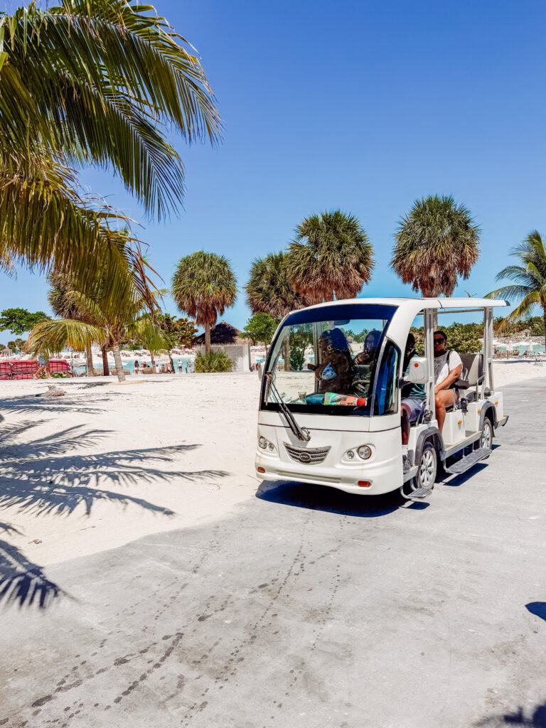 transport available on ocean cay in bahamas