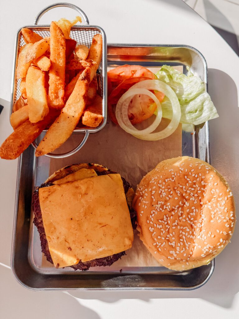burgers in the galley on virgin voyages