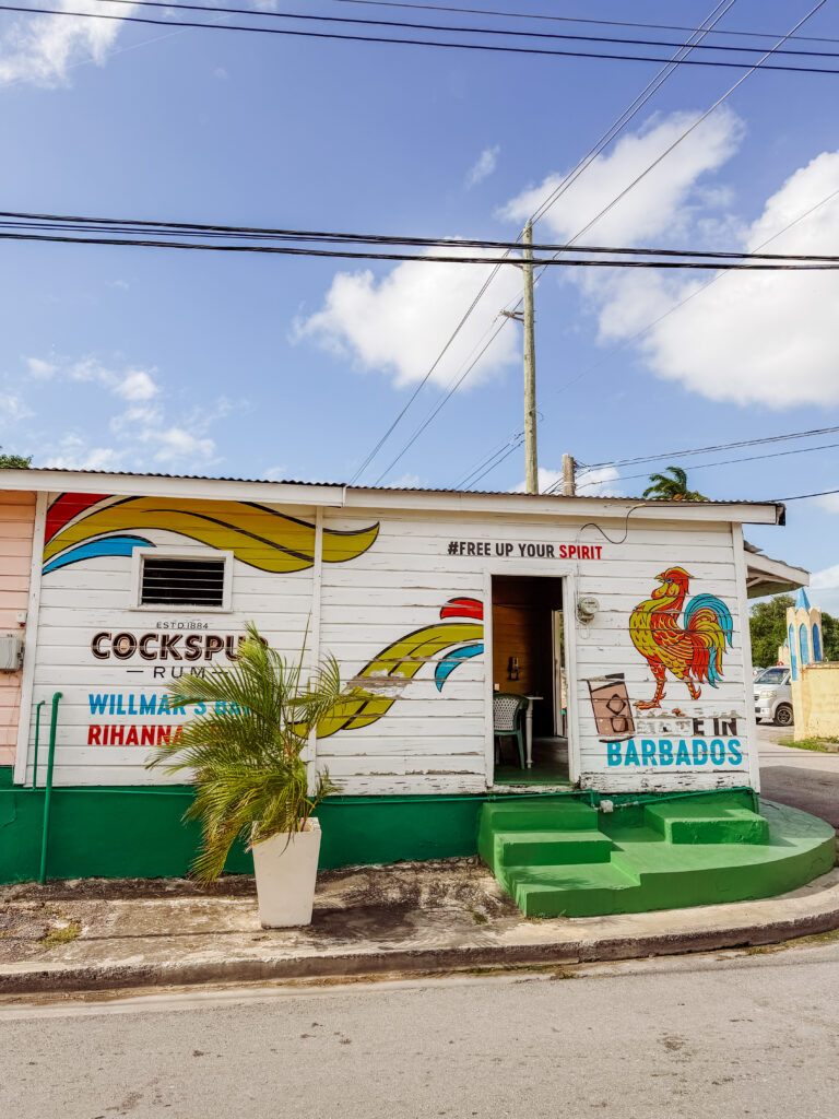 colourful shops in barbados