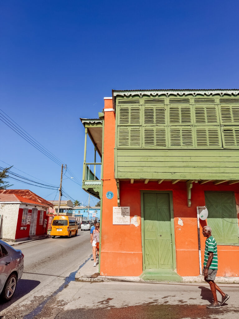 colourful buildings carlise bay barbados