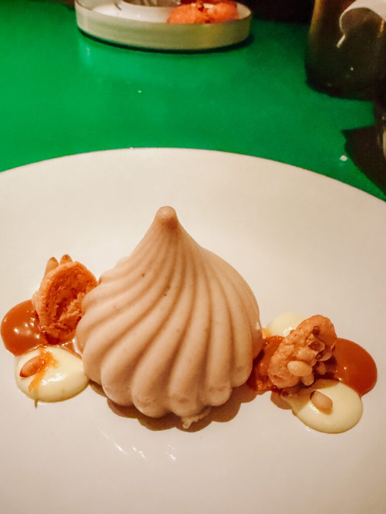 hazelnut dessert in extra virgin virgin voyages