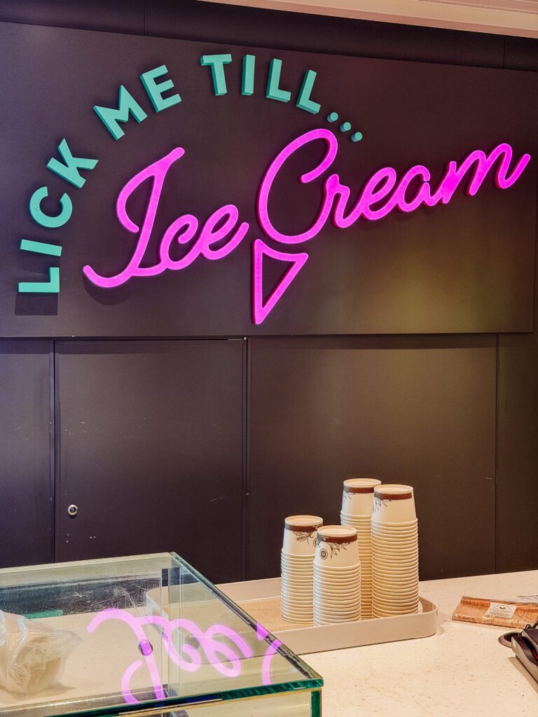 ice cream shop in virgin voyages