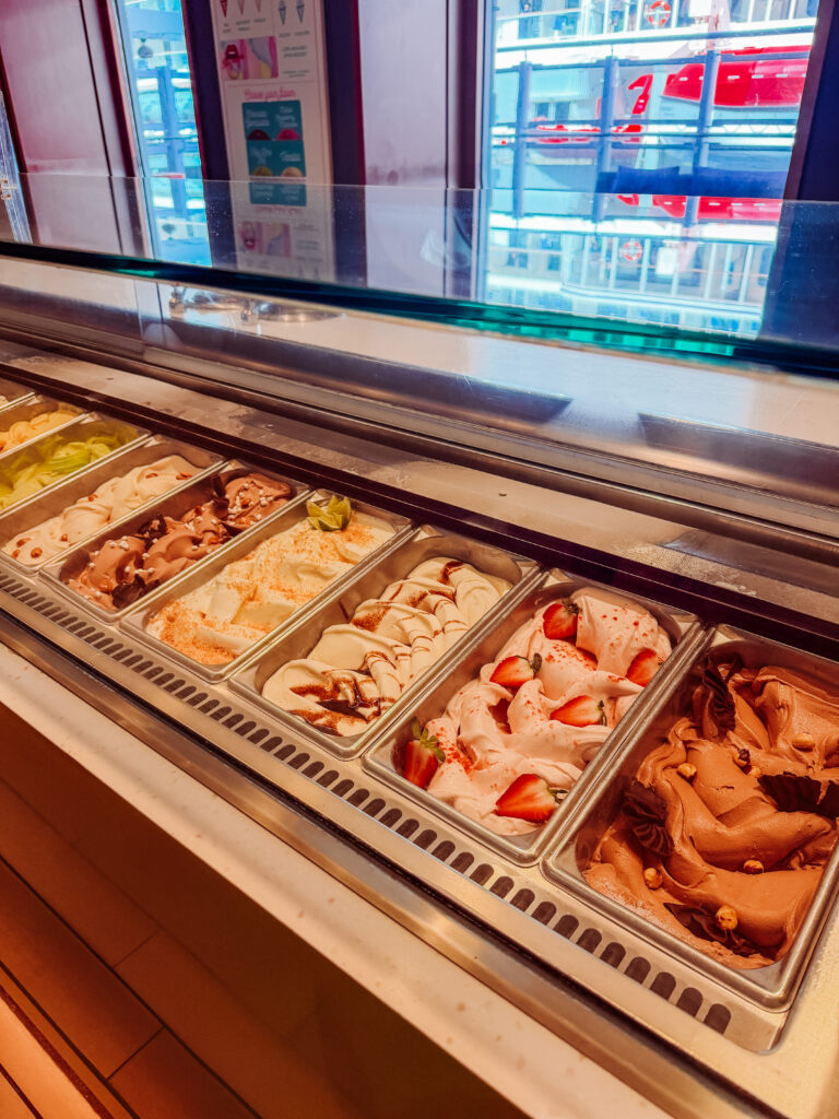 ice cream shop in virgin voyages