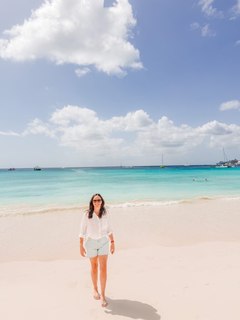 kelly on carlise bay beach barbados