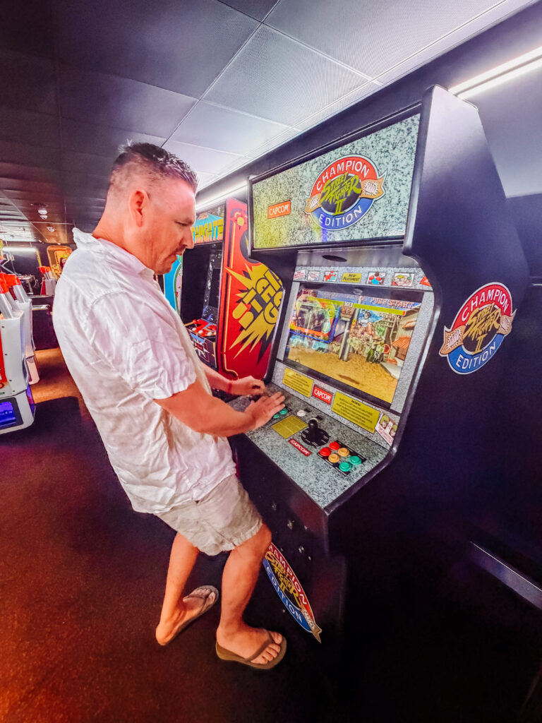 the arcade games on virgin voyages are included in the fare