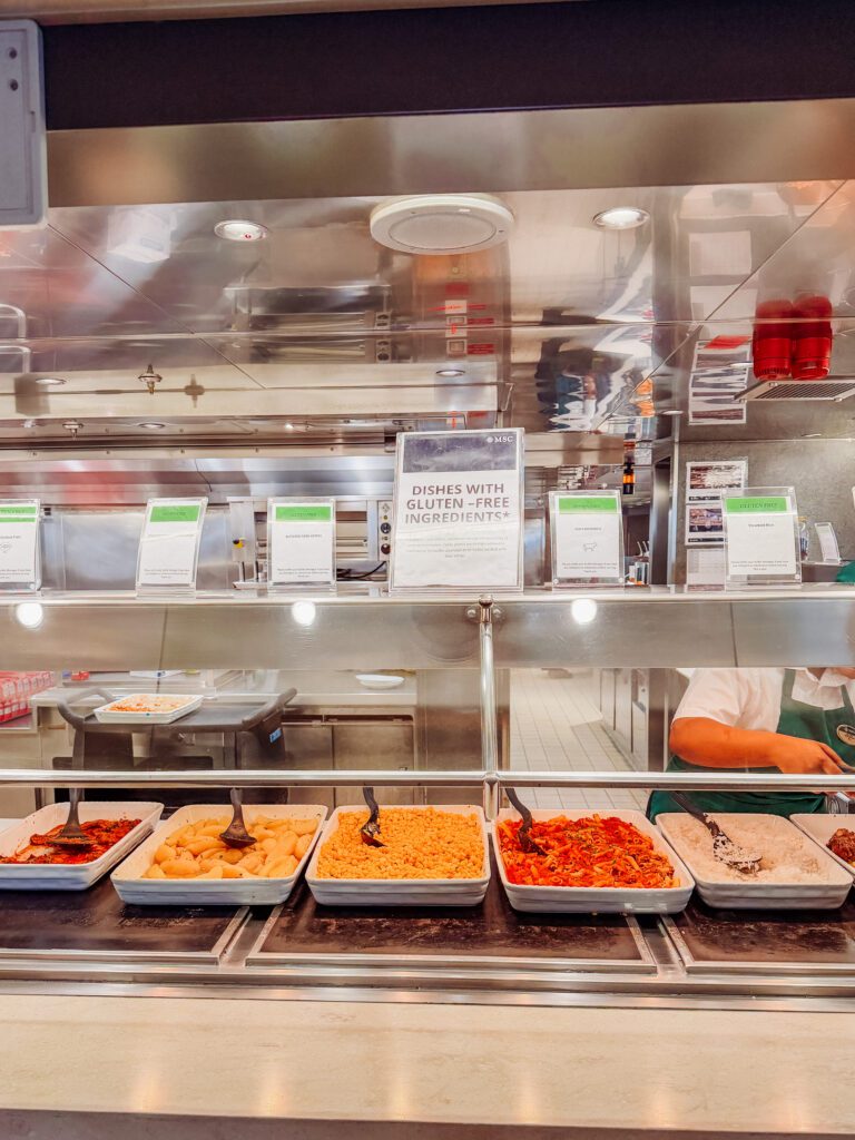 gluten free section of buffet on msc cruise