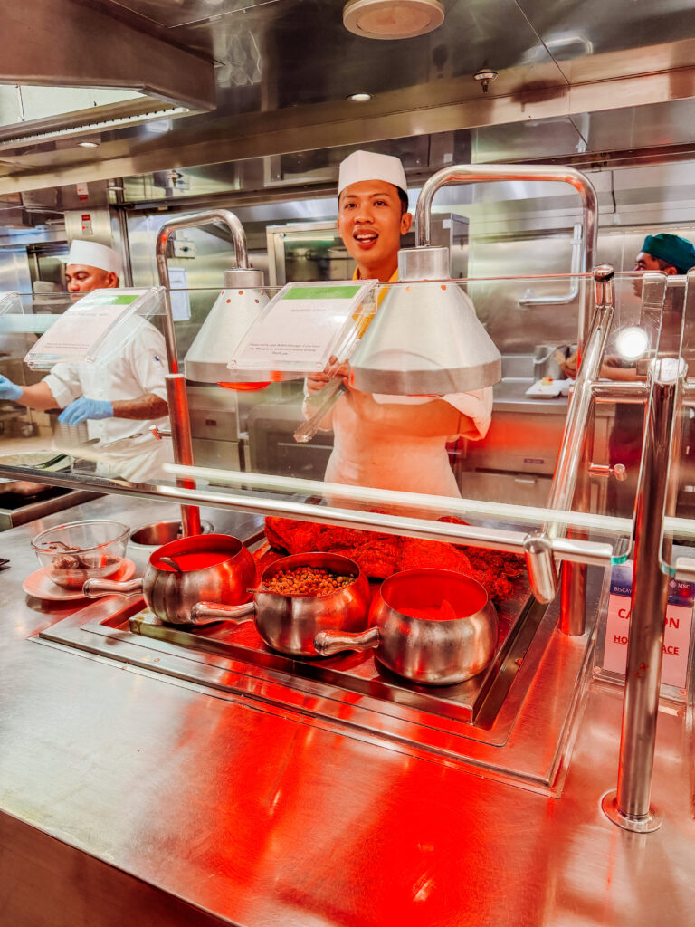the buffet area in msc cruise to bahamas