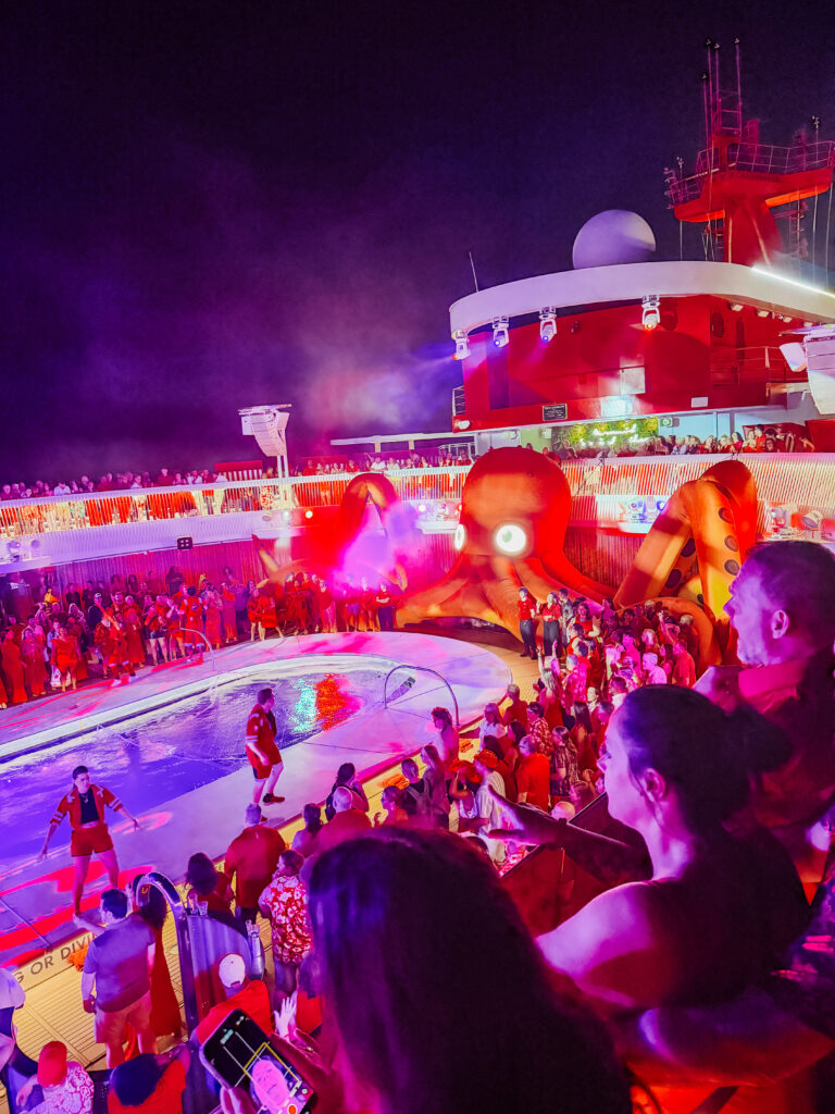 scarlet night was a huge party on virgin voyages cruise