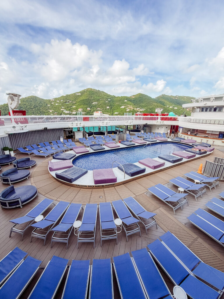 pool deck area on virgin voyages