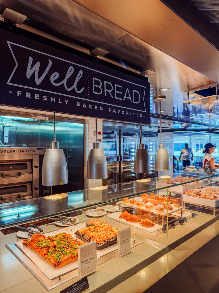 the bread area of galley virgin voyages