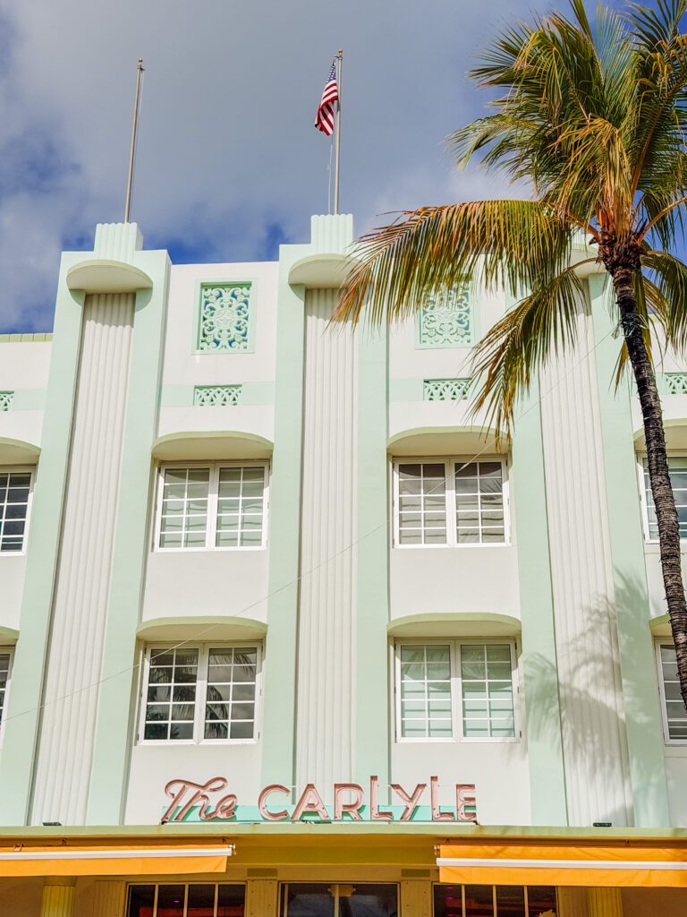retro buildings around miami south beach