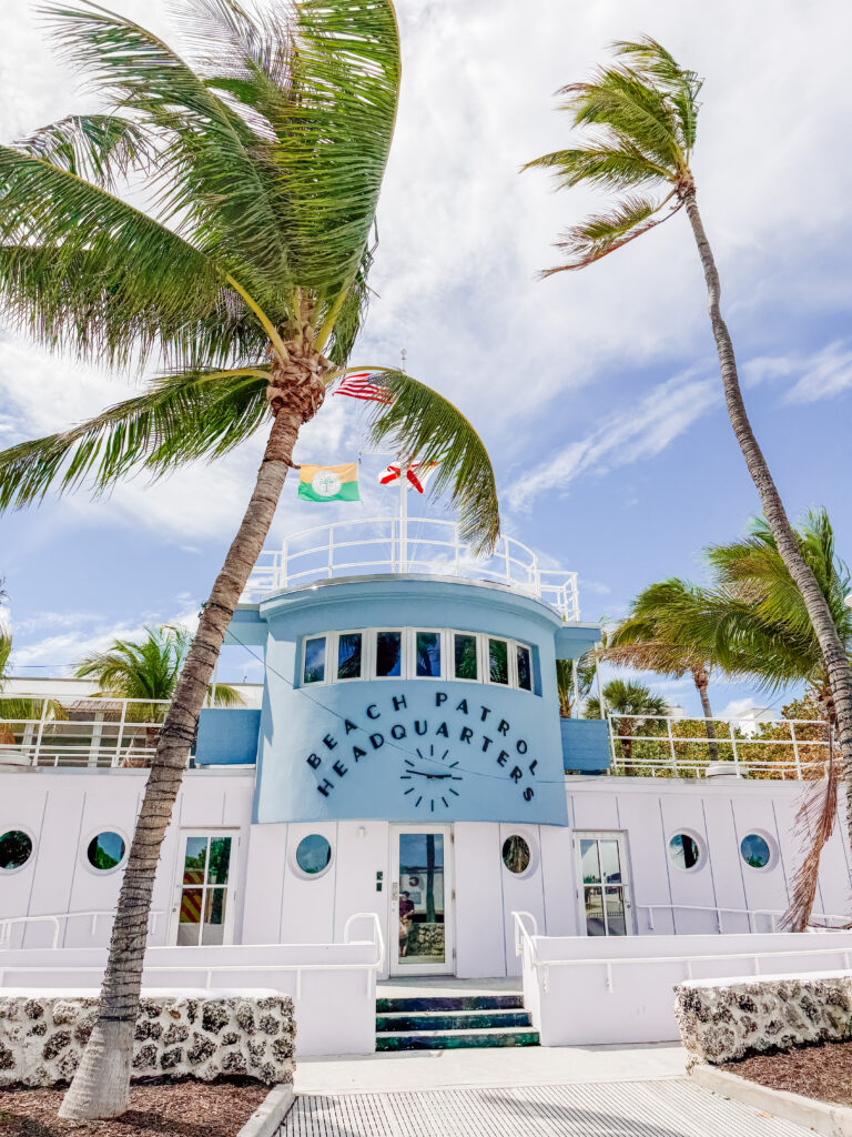 famous clock tower lifeguard hut in south beach miami