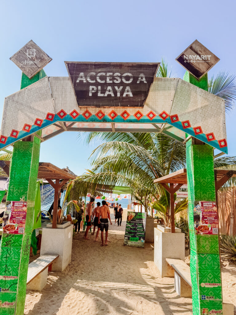 entry to the main beach in sayulita