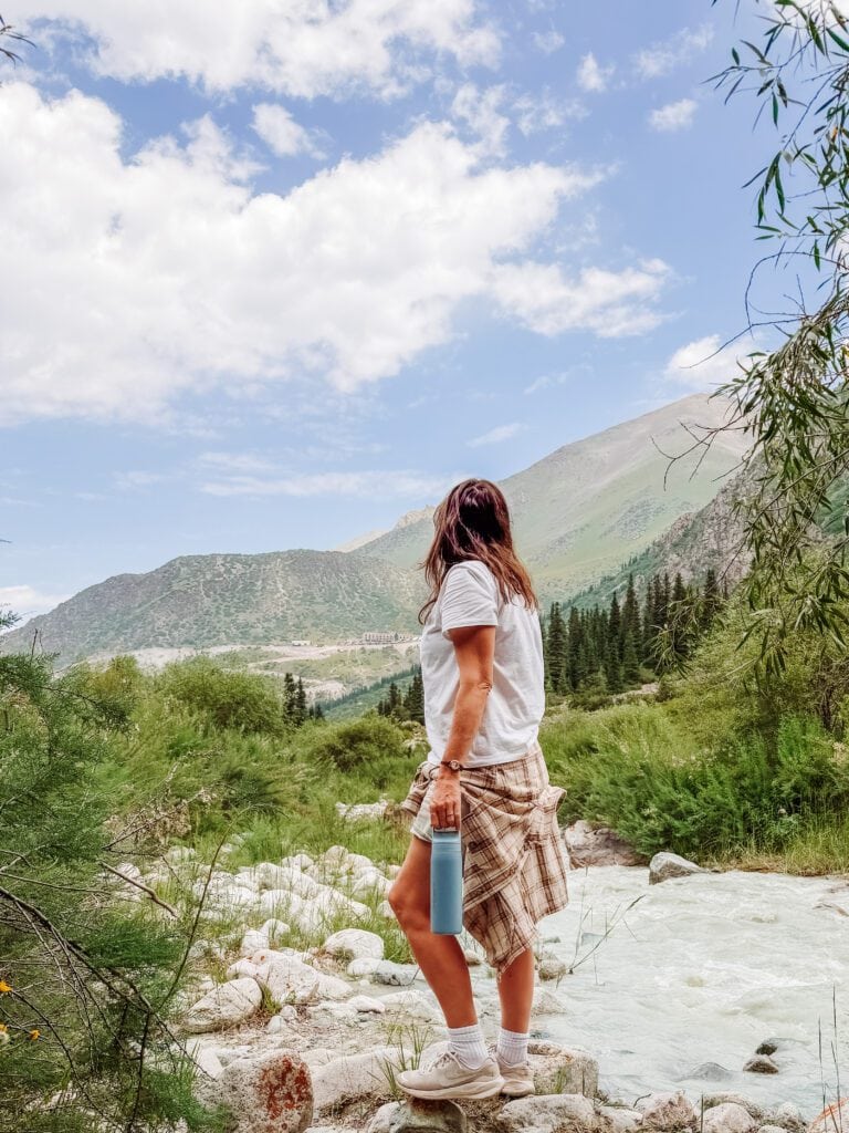 using our lifestraw filter water bottles in kyrgyzstan