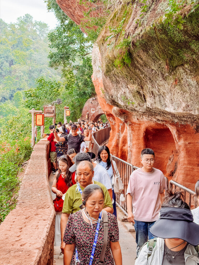 walking from the entry to the head area