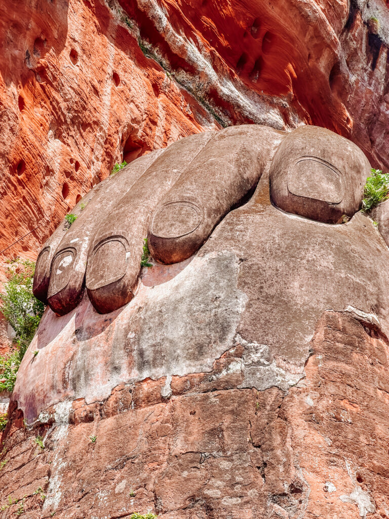 close up of the giant buddha hand
