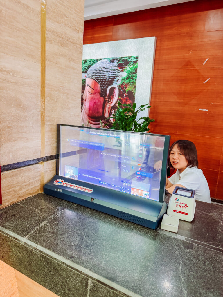 leshan translation service at ticket coutner