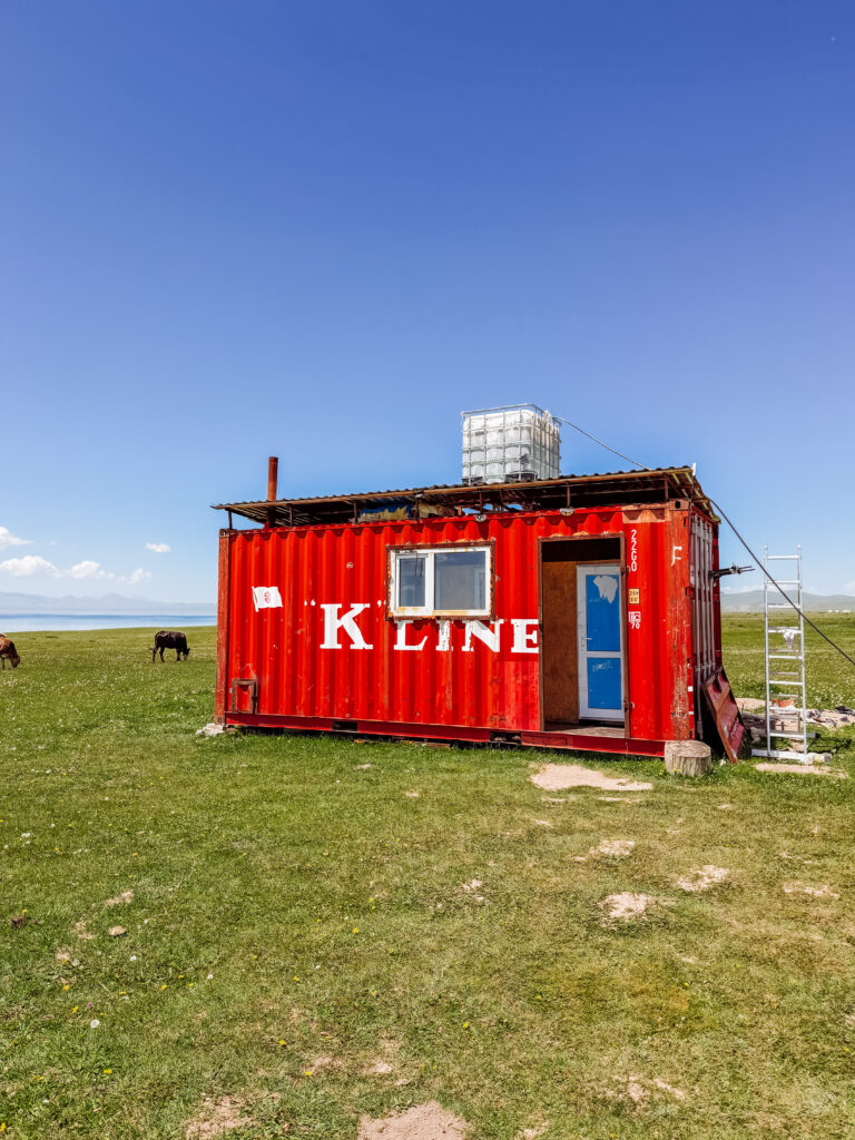bathrooms in a shipping container at song-kul