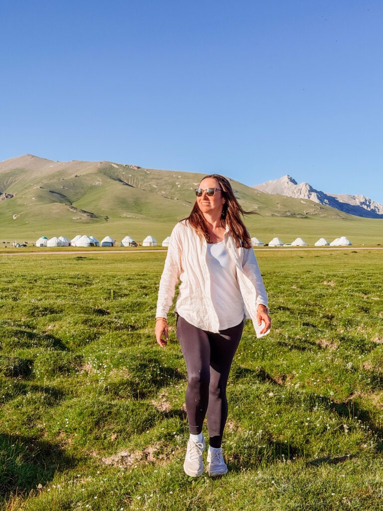 kelly at song kul lake