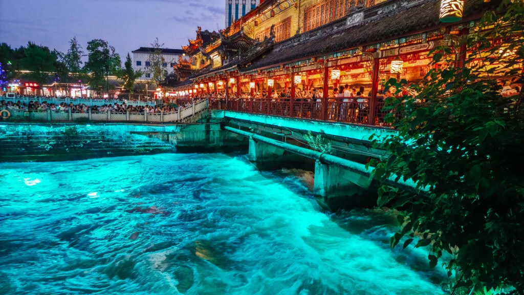 the famous blue tears in dujiangyan