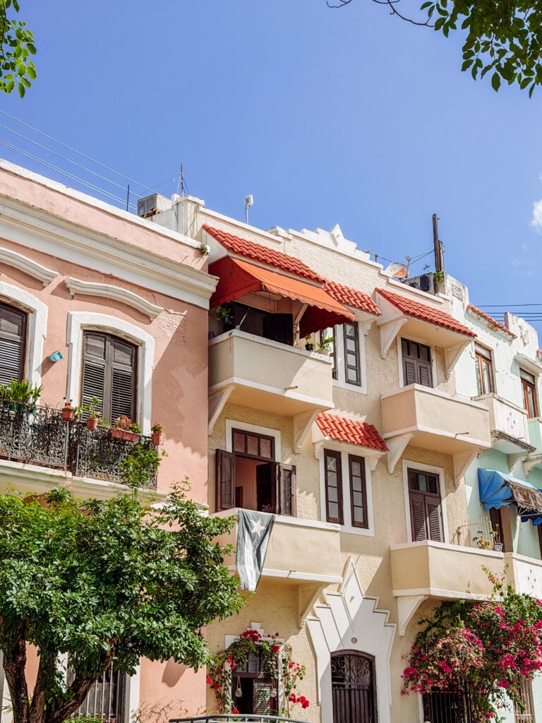 beautiful buildings and hotels in old san juan