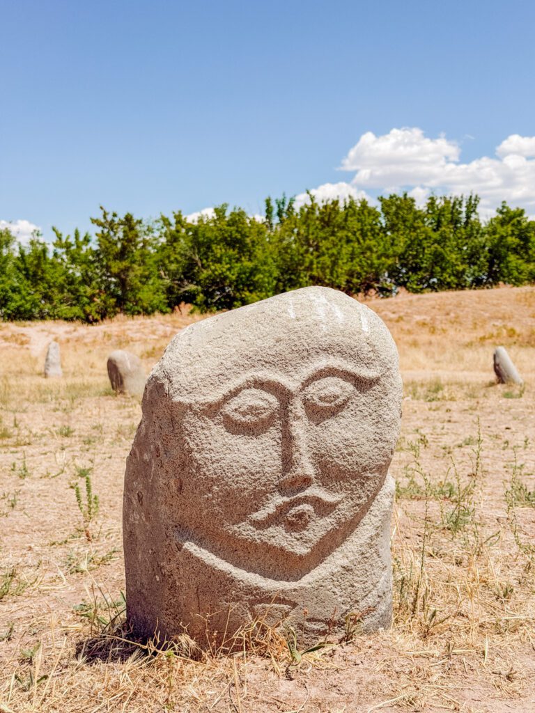 one of the carvings at burana tower