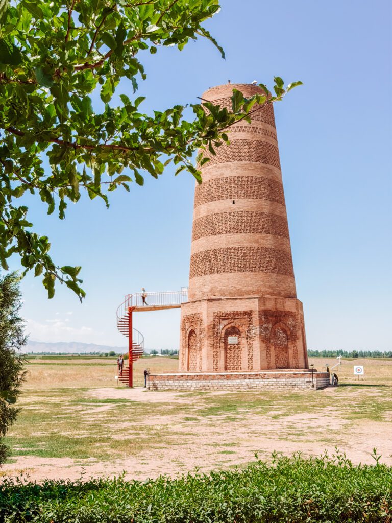views of burana tower kyrgyzstan