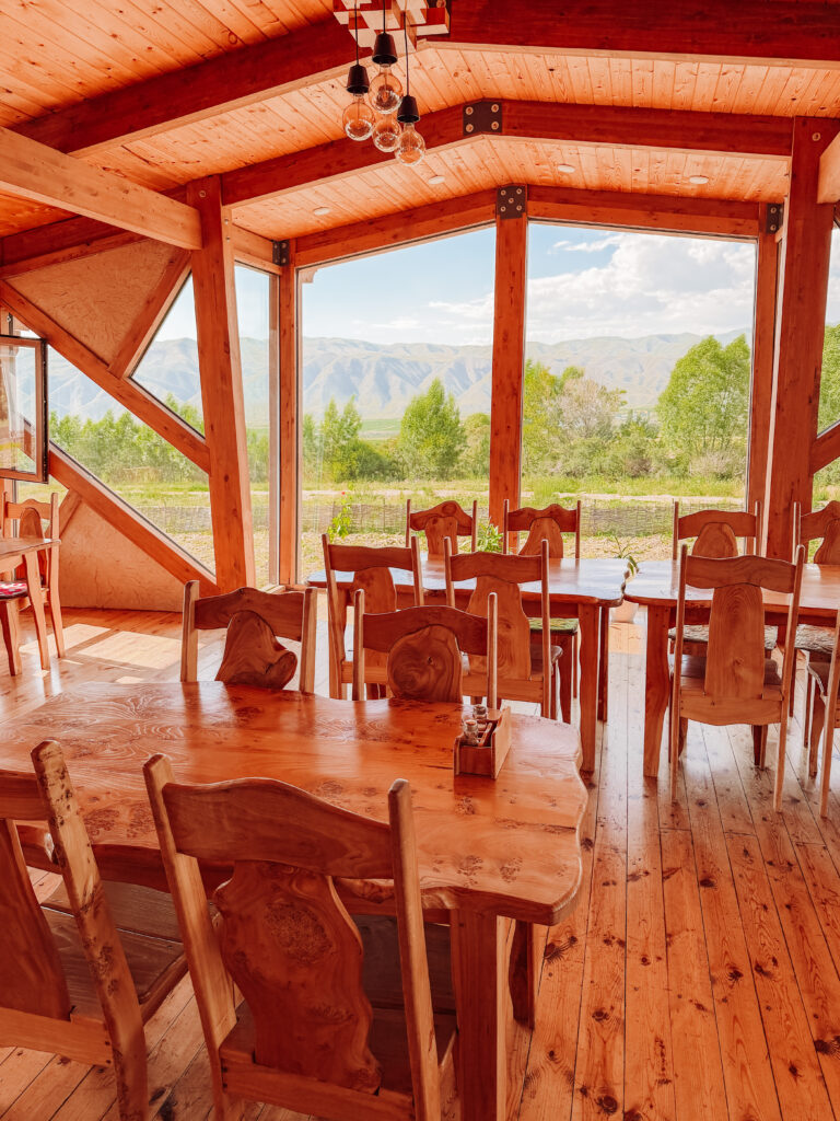 stunning restaurant in Kyrgyzstan in chon-kemin