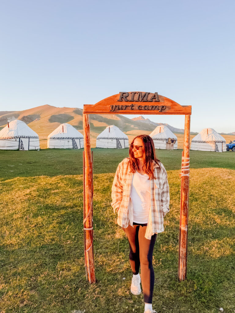 sunset at song-kul is chilly
