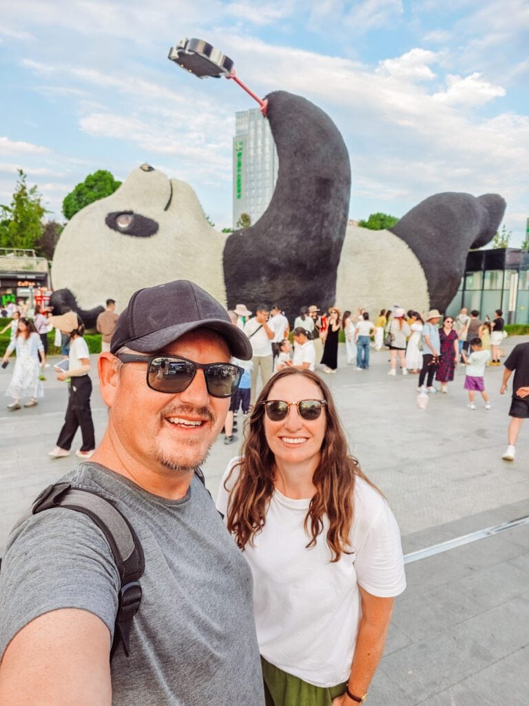 mike and kelly selfie with selfie panda