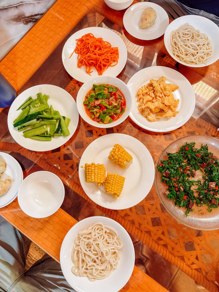 traditional lunch with dungan family in kyrgyzstan