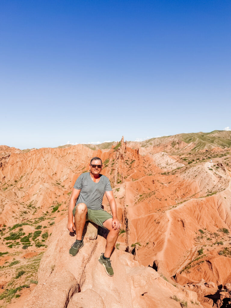 Mike at fairytale canyon Issyk-kul kyrgyzstan